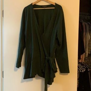ELOQUII green wrap top